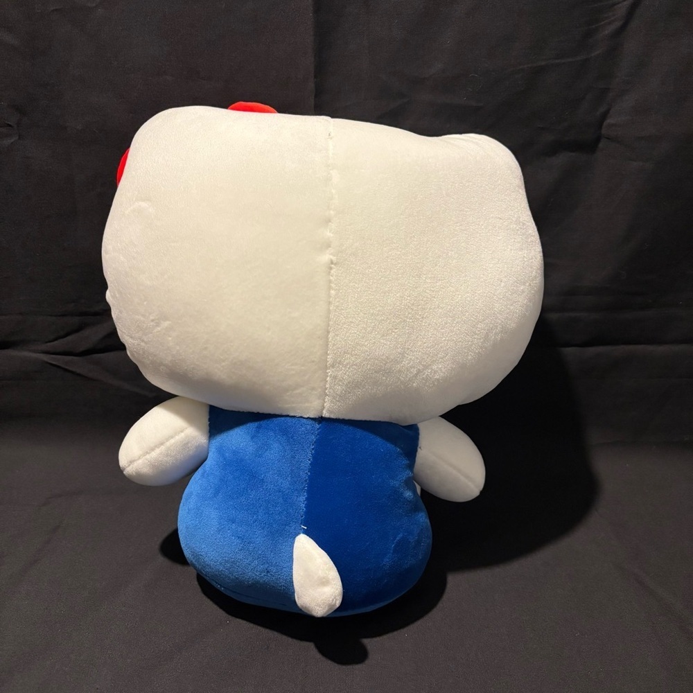 Hello Kitty Plush Overalls Outfit 11" stuffed animal red/white/blue - Picture 2 of 4
